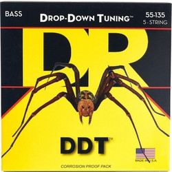 DR Strings Drop-Down Σετ 5 Χορδές Ηλεκτρικού Μπάσου Stainless Steel 55-135"