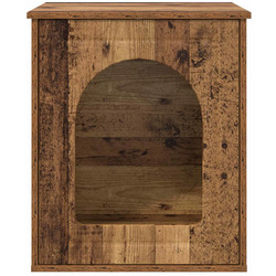 vidaXL Ξύλινo Σπιτάκι Γάτας 53x52x62cm Καφέ 8000714