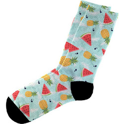 Dimisocks Do you Dare Watermelon & Pineapple Ανδρικές Κάλτσες Ψηλές με Σχέδια Γαλάζιες 60011