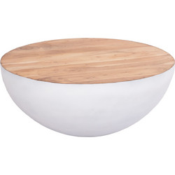 HomeMarkt BOWL Βοηθητικό Τραπεζάκι Σαλονιού MDF με Ξύλινη Βάση HM8717.23