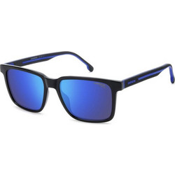 Carrera CA13/S D51/Z0 Ανδρικά Γυαλιά Ηλίου Τετράγωνα Κοκάλινα Μαύρα με Μπλε Φακό