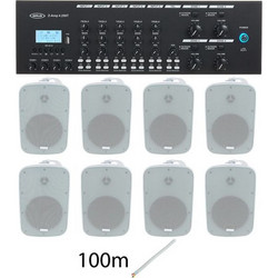 Sirus 4room Bundle L Σετ Ηχεία Εξωτερικού Χώρου Τοίχου Αδιάβροχα Λευκά