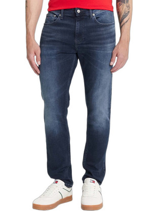 Tommy Jeans Ανδρικό Τζιν Παντελόνι Slim Εφαρμογή Navy Μπλε DM0DM21901-1BK
