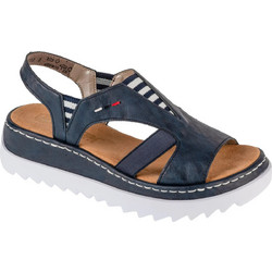 Rieker Δερμάτινα Γυναικεία Σανδάλια Navy Μπλε V44Y5-14