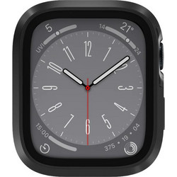 Switcheasy Modern Hybrid Μεταλλική Θήκη με Προστασία Οθόνης για Apple Watch 7 / 8 / 9 45mm Μαύρη