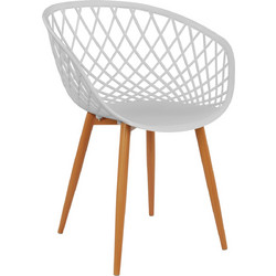 HomeMarkt Ariadne Πολυθρόνα Κήπου Πολυπροπυλενίου Λευκή HM8001.01
