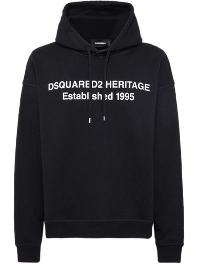 Dsquared2 Ανδρικό Φούτερ με Κουκούλα & Τσέπες Μαύρο S74GU0897S25516-900