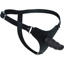 Kiotos Silicone Harness Strap On με Dildo 12cm Μαύρο