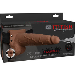 Pipedream Fetish Fantasy 7.5" Hollow Squirting Harness Strap On με Dildo 19cm Καφέ