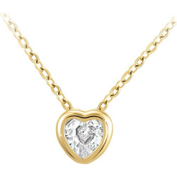 So Charm Γυναικείο Κολιέ Καρδιά Xρυσό με Swarovski BS3084-DORE