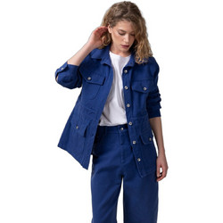 Helmi Γυναικείο Μπουφάν Σακάκι Μακρύ Royal Blue 56-07-000-3
