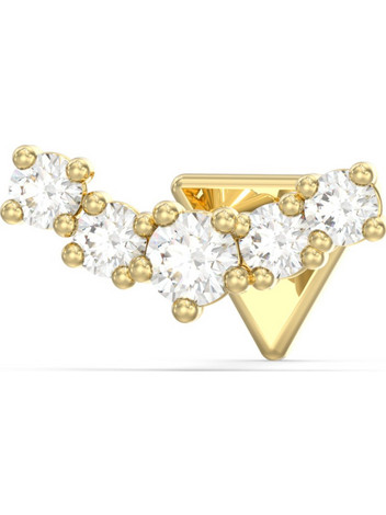 Guess Piercing Studio Γυναικείο Σκουλαρίκι Climber από Ατσάλι Xρυσό με Ζιργκόν UBE06265JWYGT