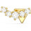 Guess Piercing Studio Γυναικείο Σκουλαρίκι Climber από Ατσάλι Xρυσό με Ζιργκόν UBE06265JWYGT