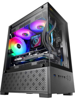 Mars Gaming MC-SE2 Black Gaming Mini Tower Κουτί Υπολογιστή με Πλαϊνό Παράθυρο