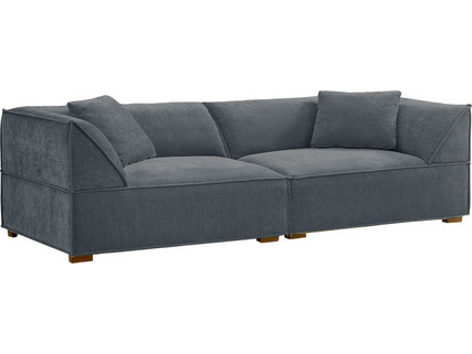 Liberta Ruler Διθέσιος Καναπές Γκρι 243x102x68cm 70-0436