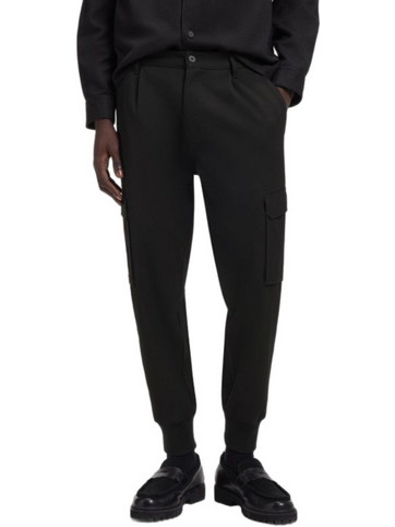 Hugo Boss Glavin261 Ανδρικό Παντελόνι Cargo Joggers Ελαστικό Κανονική Εφαρμογή Μαύρο 50556512-001