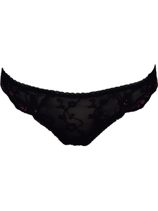 Luna Eternity Γυναικείο Sexy String με Δαντέλα Μαύρο 2854