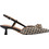 Tamaris Γόβες Slingback Δερμάτινες με Λεπτό Χαμηλό Τακούνι & Στρας Μαύρες 1-29512-46-098