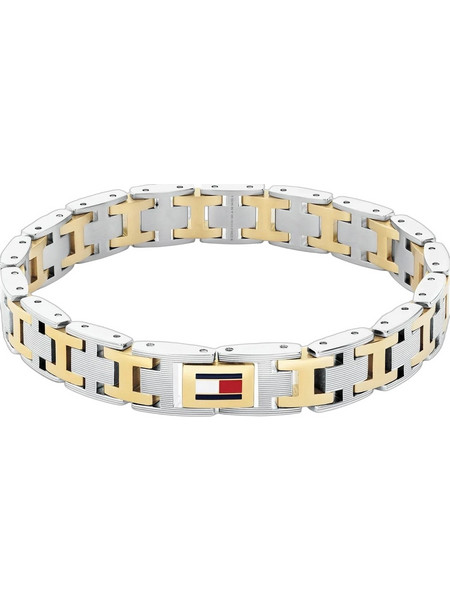 Tommy Hilfiger Ανδρικό Βραχιόλι Χειροπέδα από Ατσάλι Ασημί Επιχρυσωμένο 2790683