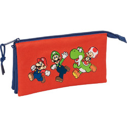 Safta Super Mario Mamma Mia Κασετίνα με 3 Θήκες Πολύχρωμη S4313703