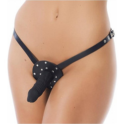 Rimba Adjustable Harness Strap On με Dildo 17cm Μαύρο R7250