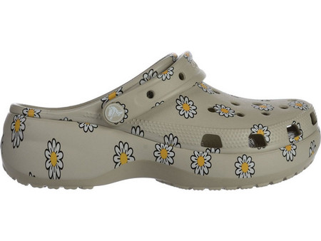 Crocs Classic Platform Σαμπό Μπεζ 212668-1WY