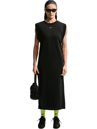 Nike Sportswear Chill Midi Καλοκαιρινό Αθλητικό Φόρεμα Μαύρο IF0567-010