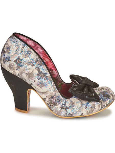 Irregular Choice Γόβες με Χοντρό Χαμηλό Τακούνι & Φιόγκο Μπεζ 4135-14-BW