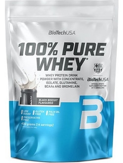 Biotech USA 100% Pure Whey Black Biscuit Πρωτεΐνη Ορού Γάλακτος Χωρίς Γλουτένη 400gr