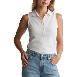 Gant Γυναικεία Μπλούζα Polo Αμάνικη Λευκή 3GW4200560-110