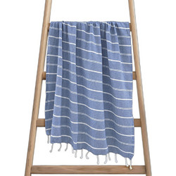 Lino Home Veliu Πετσέτα Παρεό Θαλάσσης Γαλάζια 90x180cm 2200001265