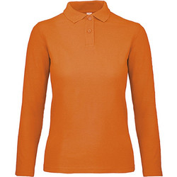 B&C Collection Γυναικεία Μπλούζα Polo Μακρυμάνικη Πορτοκαλί PWI13