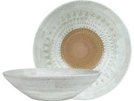Espiel Aztec Πιάτα Βαθιά Κεραμικά 23cm 2τμχ ZAT108K2