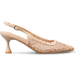 Envie Shoes Γόβες Slingback με Λεπτό Χαμηλό Τακούνι Μπεζ E84-23426-36