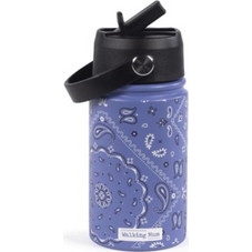 Walking Mum Bandana Παιδικό Παγούρι Θερμός Ανοξείδωτο με Καλαμάκι Μωβ 350ml