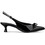 Envie Shoes Γόβες Slingback Λουστρίνι με Λεπτό Χαμηλό Τακούνι & Φιόγκο Μαύρες E02-22063-34
