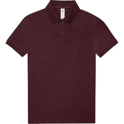 B&C Collection Γυναικεία Μπλούζα Polo Κοντομάνικη Heather Burgundy PW463