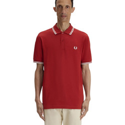 Fred Perry Ανδρική Μπλούζα Polo Κοντομάνικη Κόκκινη M3600-07B