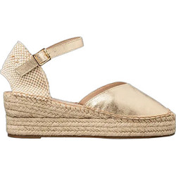 Envie Shoes Καλοκαιρινές Γυναικείες Πλατφόρμες Εσπαντρίγες Κλειστές Χαμηλές Χρυσές E96-23357