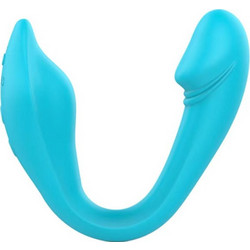 STD Flexi Vibrator Διπλός Δονητής 20cm Μπλε