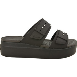 Crocs Brooklyn Γυναικείες Παντόφλες Καλοκαιρινές Platforms Ανατομικές Αντιολισθητικές Μαύρες 207431-001