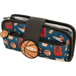 Polo Rubber Basketball Κασετίνα με 2 Θήκες Πολύχρωμη 937019-8442