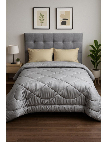 Cosmin Πάπλωμα Υπέρδιπλο Microfiber 220x240 Stripe Grey 4000159