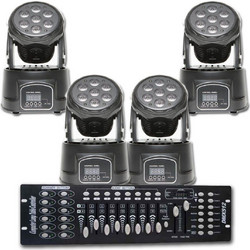 ArtSound AL-1025 Φωτορυθμικό Προβολέας Beam LED DMX με Ρομποτική Κεφαλή RGBW Bundle