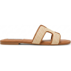 Steve Madden Δερμάτινα Γυναικεία Σανδάλια Μπεζ SM11001541-04005-LNR