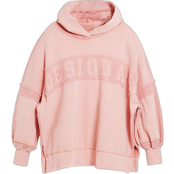 Desigual Γυναικείο Φούτερ Oversized με Κουκούλα Ροζ 26SWSK03-5189