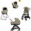 Inglesina Electa System Quattro 2026 Καρότσι Μωρού 3 σε 1 Hangar Beige Bronze Black