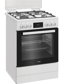 Whirlpool W6G8LMSWW Κουζίνα Ηλεκτρική 72lt με Εστίες Αερίου & Ρεύματος 60cm