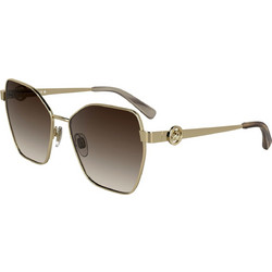 Longchamp LO180S-727 Γυναικεία Γυαλιά Ηλίου Πεταλούδα Μεταλλικά Χρυσά με Καφέ Φακό