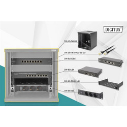 Digitus DN-10-SET-1-B Επιτοίχια Καμπίνα Rack 6U 30x30x30cm